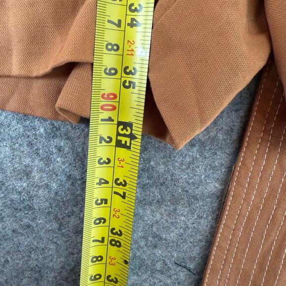 Maje Paris Women's V-Neck Romper Jumper Brown Collared Belted Size EU 40/US L - Picture 10 of 10